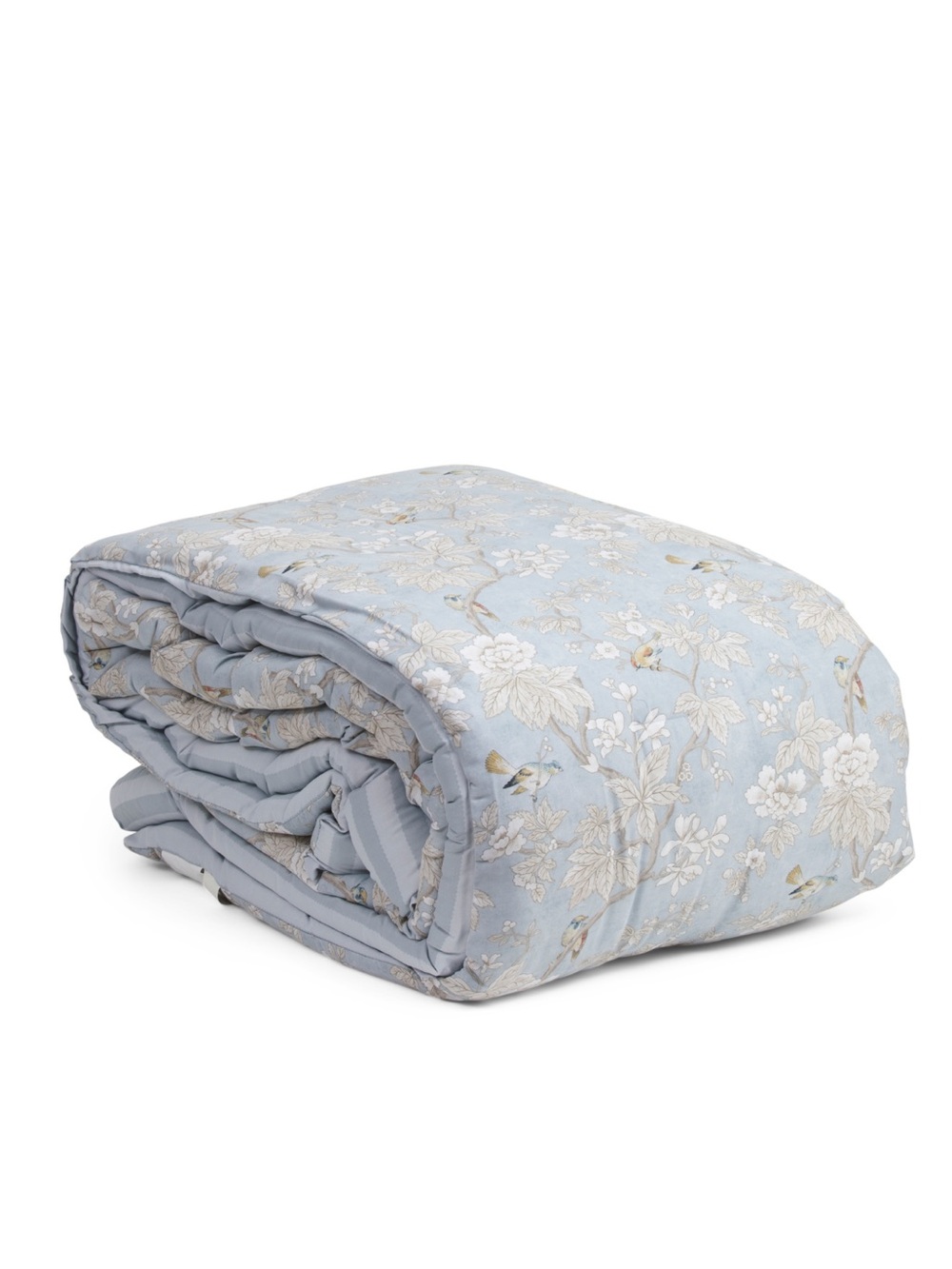 🎉LAST PIECE🎉Sanderson Blue Floral Luxury Cotton Reversible Comforter Set - Picture 9 of 10